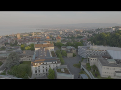 Lever du soleil drone CHUV